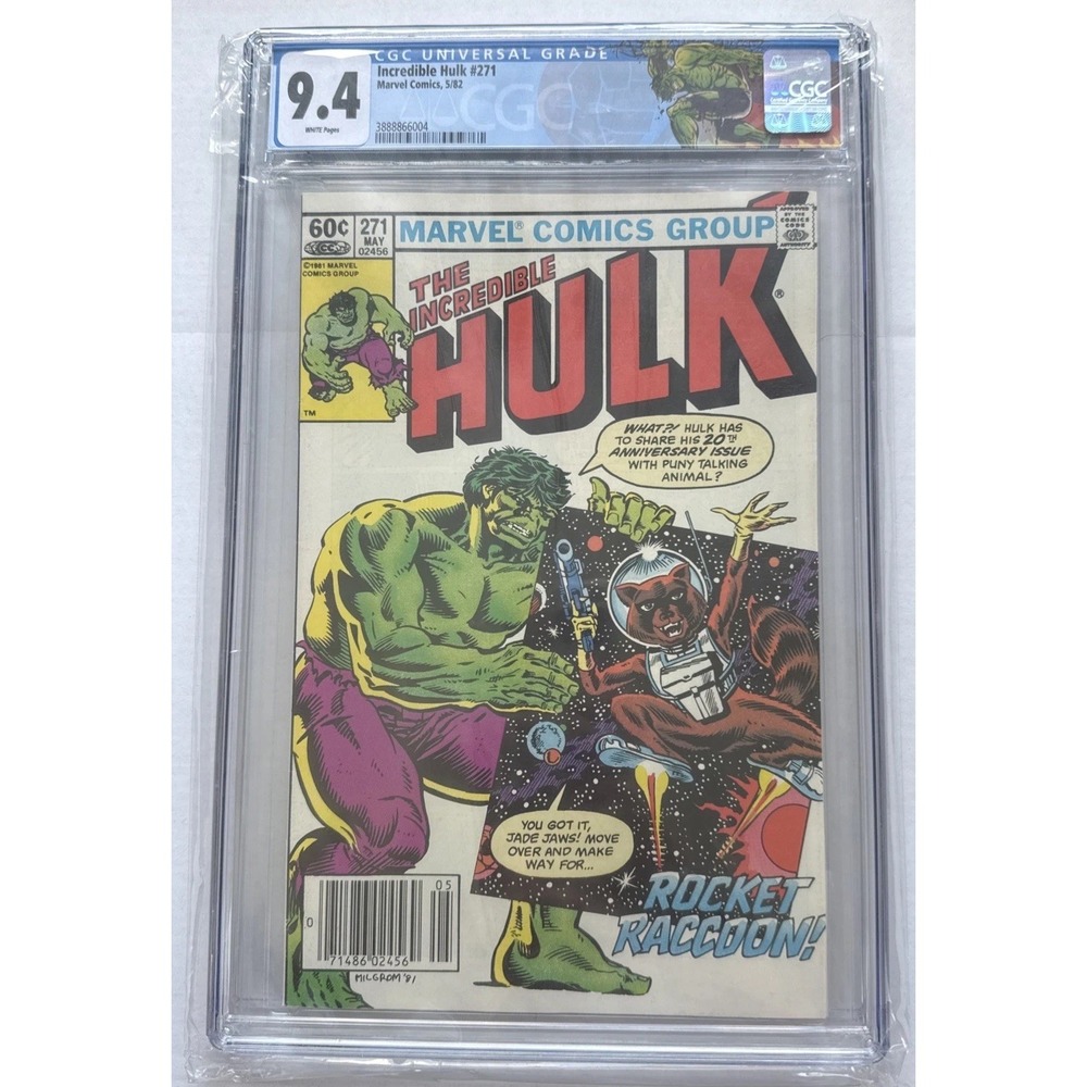 Incredible Hulk 271 Marvel 1982 CGC 9.4 White Pages 1st Rocket Raccoon